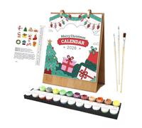 Calendriers de bureau, calendrier 2026 à peindre, calendrier artistique, planificateur de coloriage compact, organiseur académique pour l'école, la salle de classe, la maison et la famille - 22,5 x