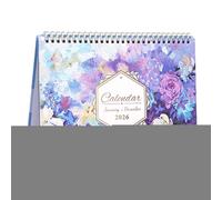 Calendriers de Bureau,Décor Mensuel De Sous-Main Planificateur | Reliure Motif Floral Maison Bureau École