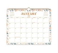 Calendriers de bureau motivants Calendrier à spirale double, 18 mois, de janvier 2026 juin 2027 Calendrier mural AT-A-GLANCE 2026(Flower language)