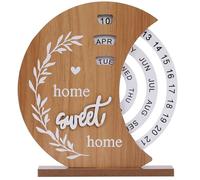 Calendriers de bureau motivants Calendrier de bureau perpétuel créatif en bois, date, semaine, mois, calendriers rotatifs manuels Calendrier mural AT-A-GLANCE 2026(Moon)