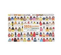 Calendriers De Bureau - Planificateur Compact À Thème Des Oiseaux 2026 | Calendrier à Thème Animaux de Compagnie pour Bureau - Pour Enseignant, Salle de Classe, Famille, Lieu de Travail,
