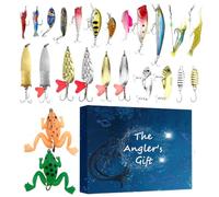 Calendriers De Compte À Rebours - Portable Festif Réaliste - Calendrier Pêche 24 Jours Vacances - Pour Vacances Voyage Plein Air Rassemblement Festival Activités