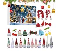 Calendriers de l Avent, Set de Compte à Rebours Gnome 24 Jours, Jouet Festif pour Fête Festival Activités Familiales, Enfant Garçon Fille