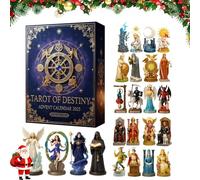Calendriers de l’Avent Tarots 2025, Ornements de Tarot de 24 jours Calenda du compte à rebours de Noël, Ornements suspendus derrière chaque porte, Objets de collection (1PC)