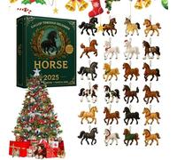 Calendriers De L'Avent À Cheval 2025, 24 Jours Calendrier À Rebours De Noël Avec Des Figurines De Chevaux, Pendentif En Acrylique 2D De L'Avent De Noël Pour Porte Murale, Arbre, Intérieur
