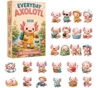 Calendriers De L'Avent Axolotl 2026, Ornements Axolotl En Acrylique 2D (A) | Calendriers De L'avent Axolotl De Noël De 24 Jours, Ornements De Noël Axolotl De Dessin Animé, Pour Décoration De La Maison