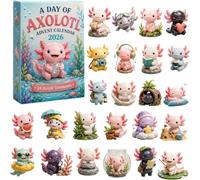 Calendriers De L'Avent Axolotl 2026, Ornements Axolotl En Acrylique 2D (B) | Calendriers De L'avent Axolotl De Noël De 24 Jours, Ornements De Noël Axolotl De Dessin Animé, Pour Décoration De La Maison