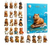 Calendriers De L'Avent Capybara 2025, 24 Jours Calendrier Du Compte À Rebours Capybara 2025, Calendriers Du Compte À Rebours De Noël Avec Pendentifs En Acrylique 2D Pour Cheminée, Arbre, Porte