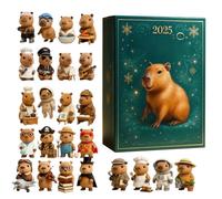 Calendriers de l'Avent Carpinchos 2025 - Capybara advent calendarss 2025 | Calendrier du compte à rebours, décoration acrylique 2d 24 jours pour les adultes à domicile Parties