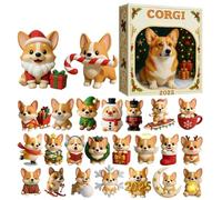 Calendriers De L'Avent Corgi 2025, Calendrier De L'Avent De Noël 24 Jours Avec Pendentifs En Acrylique 2D À Suspendre, Calendrier De L'Avents Pour Chiens 2025 Pour Les Amoureux Des Chiens