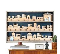 Calendriers De L'Avent De Nativité De Noël En Bois 2025, Personnages Mobiles De 25 Jours, Calendrier De Compte À Rebours De Crèche De Noël, Ornements Religieux En Bois Pour Fête Cheminée Table Maison