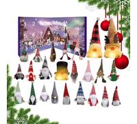 Calendriers de l'Avent de Noël,Calendrier de Noël Nain Lumineux 24 Jours - Décoration Festive pour Maison Fête Rassemblement Activités Mur