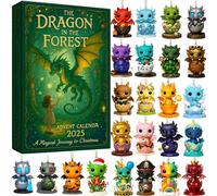 Calendriers de l'Avent Décoratifs, Dragon Advent Calendar 2025 with 24 Unique Dragon Pendants, Christmas Advent Calendars for Kids and Adults, Fantasy Holiday Countdown Gift (1PCS)
