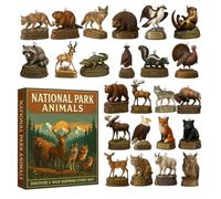 Calendriers De L'Avent Des Parcs Nationaux 2025, Calendrier De L'Avent De 24 Jours Avec Figurines D'animaux Sauvages, Décorations De Noël Pour Sapin Représentant Des Paysages