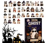 Calendriers De L'Avent D'Halloween De 24 Jours Pour | Boîte De Compte À Rebours D'ornements Fantômes 2D En Acrylique, 31 Pièces, Tradition Familiale D'halloween Et Surprise