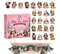 Calendriers De L'Avent Shih Tzu 2026, Calendrier De Compte À Rebours | Calendrier De Compte À Rebours De 24 Jours Pour Chien Avec D'ornements De Collection
