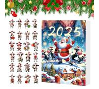 Calendriers de Noël | Calendrier de l'Avent mignon 24 vaches, figurines de dessin animé, décoration pour hommes, femmes, garçons, filles, tout-petits, adolescents, adultes, famille