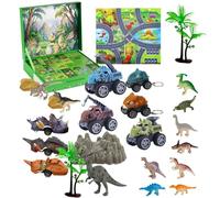Calendriers Dinosaure De Compte À Rebours Pour Noël | 24 Jours Thème Dinosaure Décorations de Collection - Calendrier De L Avent Jouet | Pour Adolescents Adultes Famille Vacances Fêtes Salle De Classe