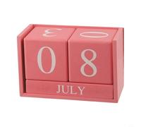 Calendriers en bois - Solution décorative pratique pour la maison, les cafés, les écoles et les bureaux partout (rose)