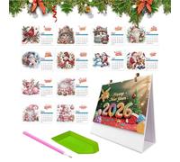 Calendriers Gem Art 2026 | Calendrier Mensuel de Peinture à Strass | Fournitures de Bureau pour École Appartement Voyage Salle de Classe | Décoration pour Fête Maison Chambre