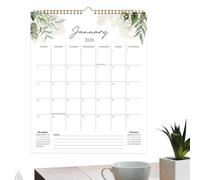 Calendriers Muraux 2026 | Planificateur Semainier et Mensuel en Papier Épais | Calendrier Famille 2026 Décoration Murale - Pour Nouvel An, Planification Vacances à la Maison École Salle de Classe