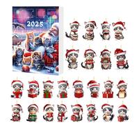 Calendriers Pendants à Thème Chat 'Avent 2025 - Calendrier mural 2025 - 2026 | Calendrier de compte à rebours de Noël, agenda de Noël, agenda pour tablette 2026, organisateur mural 12 M