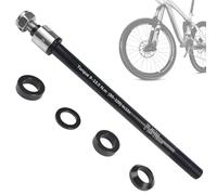Calenxy Axe enfichable pour remorque de vélo M12 dapter 160-178 mm, longueur de tige réglable avec écrous antidérapants, axe enfichable, compatible avec les remorques de vélo Thule Qeridoo Croozer