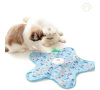 Calenxy Jouet interactif pour chat avec ressort automatique - Jouet intelligent pour chat - Auto-occupation - Jouet électrique rechargeable pour chat avec 3 plumes interchangeables