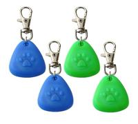 Calenxy Lot de 4 pendentifs lumineux LED pour chiens, lumière de sécurité en silicone, lumière clignotante pour collier de chien, clignotant pour enfants, cartable, chat, jogger