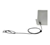 CaLeQi Computer Lock 4 Chiffres Mot de Passe de sécurité pour Ordinateur Portable PC 2 m Noir (Ancre + Tableau Adhésif + Verrou)