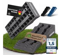 Cales d'accès WERKTHOR - [lot de 2] cales d'accès pour camping-cars, caravanes & remorques - mise à niveau pour tout type de sol <4t