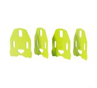 Cales de crampons de vélo pour SPD pour Keo pour Speedplay 1-6 mm | Convient pour SPD, Keo, Time, Speedplay ; corrige la hauteur 1 à 6 mm ; fixe l'angle de 1 à 3 degrés ; couleur vert citron