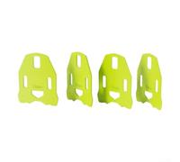 Cales de crampons de vélo pour SPD pour Keo pour Speedplay 1-6 mm | Convient pour SPD, Keo, Time, Speedplay ; corrige la hauteur 1 à 6 mm ; fixe l'angle de 1 à 3 degrés ; couleur vert citron