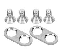 Cales de Pédale Vis et Rondelles Alliage de Titane Matériel de Montage Léger et Durable pour Accessoires de Cyclisme de VTT 4 Vis 2 Rondelles