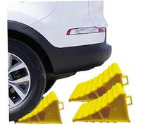 Cales de pneu, cales de roue voiture 2 pièces 6x4x4 roue en plastique antidérapante et robuste portable avec poignée pour camping-car, remorque, automobile, cale