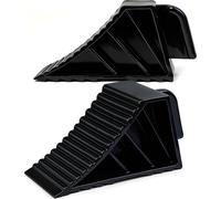 Cales de roue Wiltec pour remorques 2 pièces jusqu'à 1,5 t, cales de frein camping-car 21 x 8,75 x 10 cm, cales voiture antidérapantes en HDPE pour voitures et caravanes, cales d'accès avec poignée