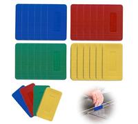 Cales en Plastique, 60 Pièces Jeu de Cales Plates en Plastique, 75x40 mm Cale Menuiserie Carrelage, Cale Meuble, Kit D'entretoises Cale Fenetre(4 épaisseur Farbe 1,5mm Blau,3mm Rot,5mm Grün,10mm Gelb)