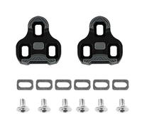 Cales Look Keo compatibles avec Pédales Blade, 2Max, Classic 3, Easy et Power Tap, Plastique TPU, Flottement 4,5°, Grises, 2 Pièces (Noir)