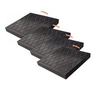 Cales pour stabilisateurs, Coussinets de stabilisateur for pieds stabilisateurs camping-car, niveleur empilable en PEHD, plusieurs tailles(4 Pcs,50x50x6cm/19.7x19.7x2.4in)