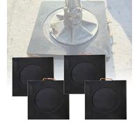 Cales pour stabilisateurs, Ensemble de patins d'atterrissage for stabilisateurs grue en polyéthylène avec poignée, plusieurs tailles(Set of 4,30x30x3cm)