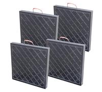 Cales pour stabilisateurs, Patins de stabilisateur robustes, patins nivellement antidérapants, plusieurs tailles, noir(Black-4 Pcs,27.6x27.6x2.4 in)