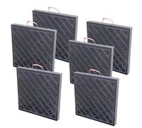 Cales pour stabilisateurs, Patins de stabilisateur robustes, patins nivellement antidérapants, plusieurs tailles, noir(Black-6 Pcs,23.6x23.6x3.1 in)