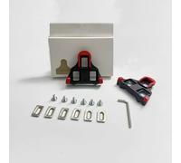 Cales SPD pour Chaussures VTT, Rouge Jaune Bleu, kit antidérapant Durable pour vélo d’intérieur et pédales automatiques(Box SPD-Red 0°)