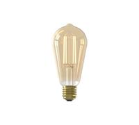 CALEX Ampoule LED Filament Droit E27, Source lumineuse Vintage, Dorée, Edison Rétro ST64, Lumière blanche chaude dimmable 2100K, 3,5W 250 Lumens