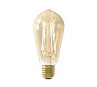 CALEX Ampoule LED Filament E27 Dorée, Edison ST64, Lumière blanche chaude 2100K, Non dimmable, 4,5W 470 Lumens