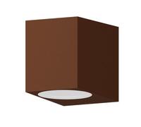 CALEX Applique GU10 pour Extérieur, Luminaire Design Rectangulaire, Couleur rouille, IP54 Étanche, Éclairage Downlight LED IP54, ampoule non fournie