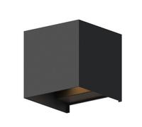 CALEX Applique Murale LED Kubus, Luminaire Extérieur, Noir, Bidirectionnel, 7W Lumière Blanche Chaude, Faisceau Lumineux Réglable