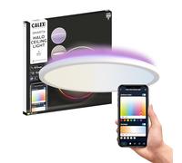 CALEX Halo Plafonnier Connecté 40cm, RGB & Blanc Chaud, Wi-Fi, Blanc | Contrôlez l’éclairage connecté à la voix et réglez couleurs, scènes, routines et minuteries dans l’appli Calex Smart