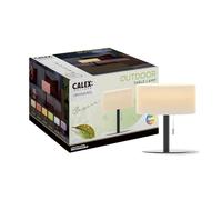 CALEX Lampe de Table Cascia, Luminaire Rechargeable, Sans Fil, Lumière Blanche Chaude & RGB, Batterie, Étanche, Déco pour Jardin, Salon, Chambre, Lumière d’Ambiance, Noir