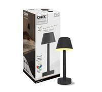 CALEX Lampe de Table Lucca Rechargeable, Sans Fil, RGB/Blanc Chaud, IP54, Tactile, Batterie, Déco Jardin/Salon, Noir